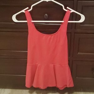 Express Zip Back Peplum Top